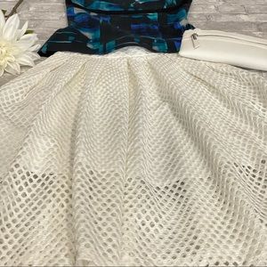 Elegant Perforated Eyelet Poodle Skirt NWOT ⚡️HOST PICK⚡️